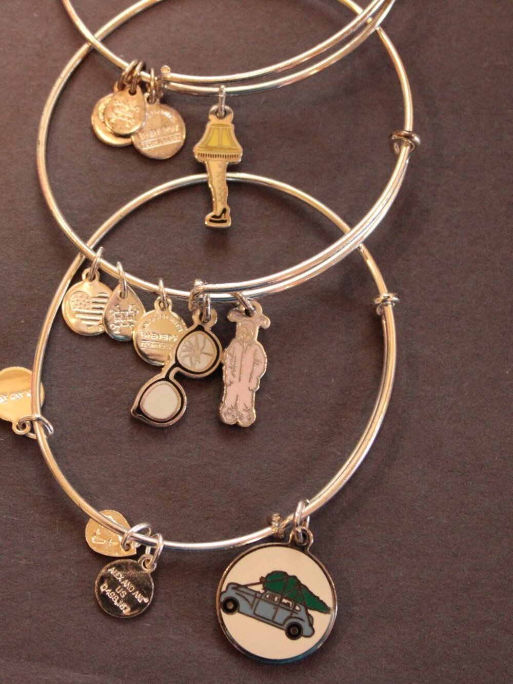Alex and Ani A Christmas Story 3-piece silver bangle set